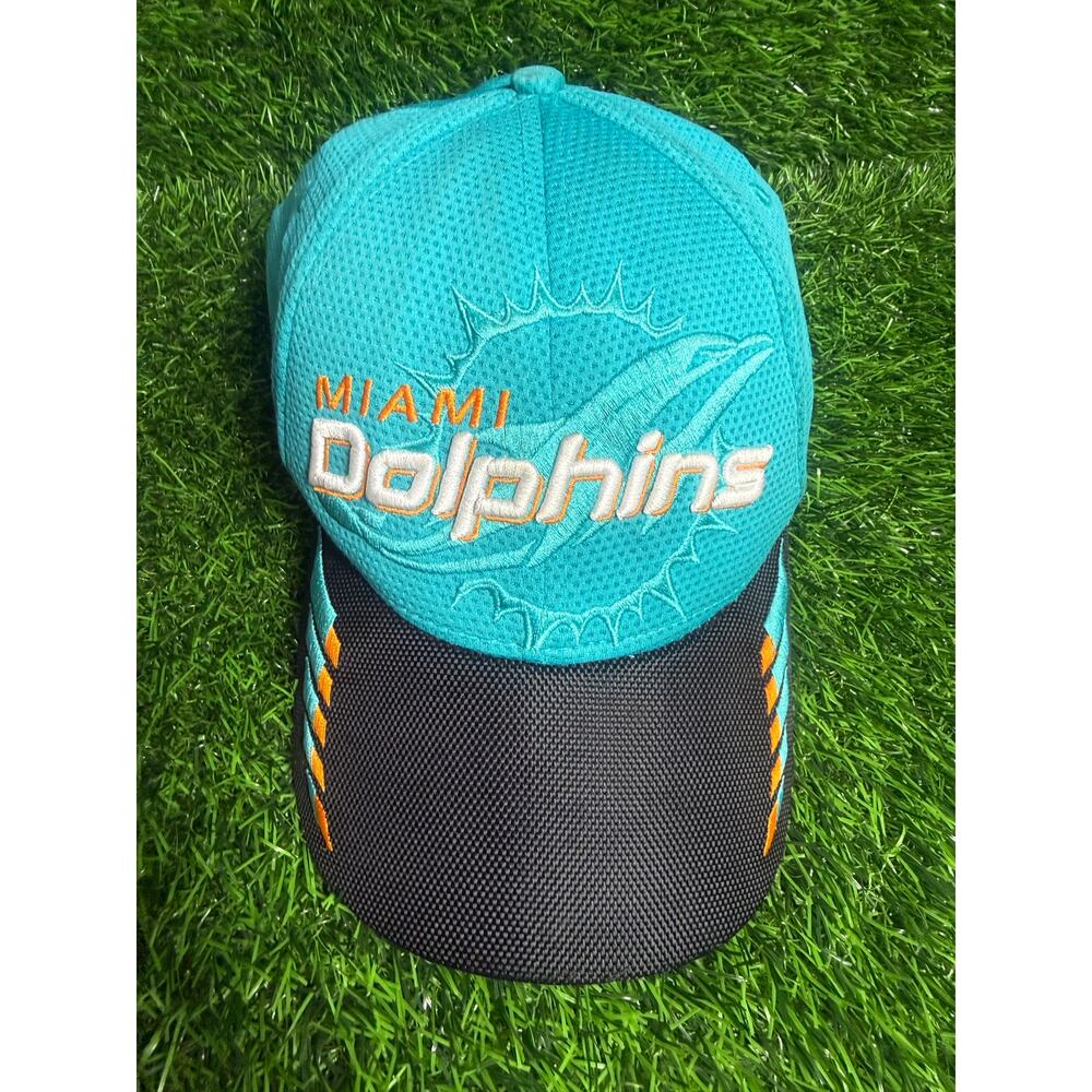 Miami Dolphins New Era 9FORTY NFL Adjustable Hat Cap Aqua Black OSFM